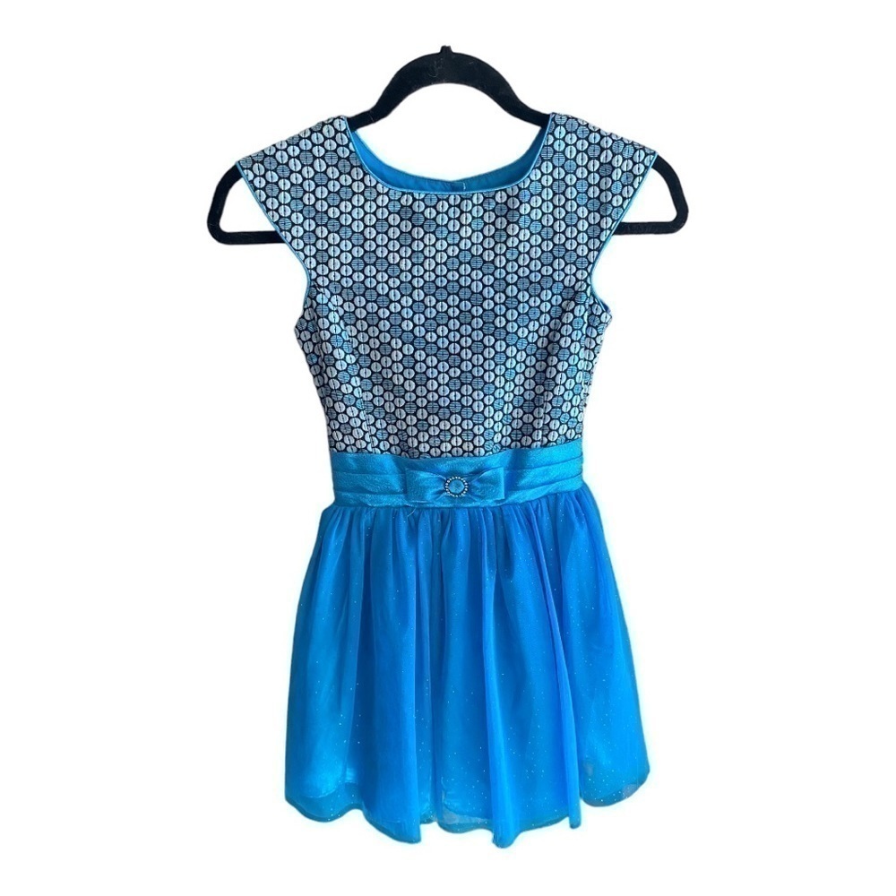 NWOT-JONA MICHELLE-BLUE SHIMMER DRESS-SIZE 7